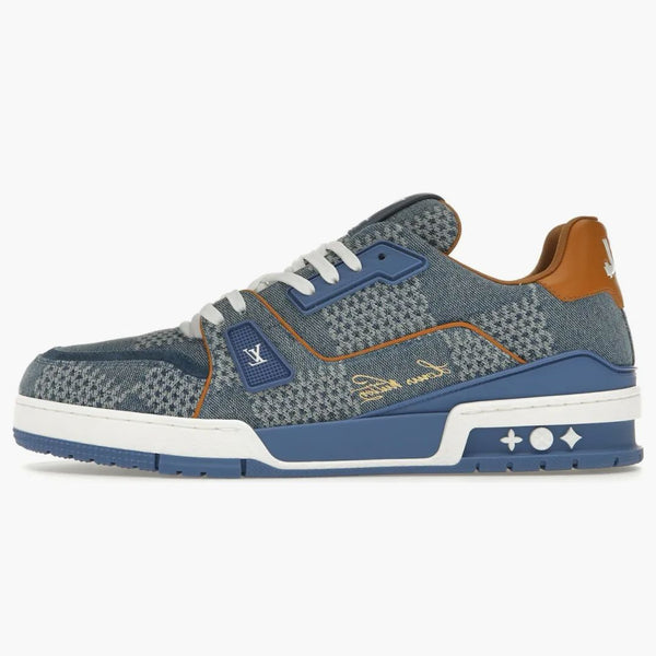Louis Vuitton Lv Trainer Blue Damier 3d Denim