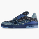 Louis Vuitton Lv Trainer Blue Patchwork Monogram Denim