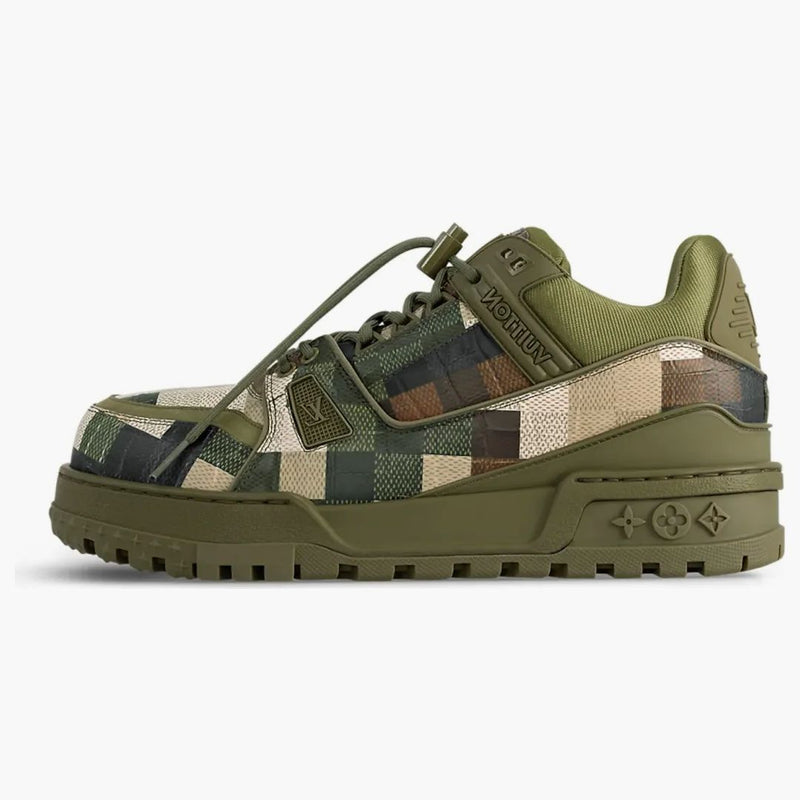 Louis Vuitton Lv Trainer Maxi Sneaker Green Damoflage Damier
