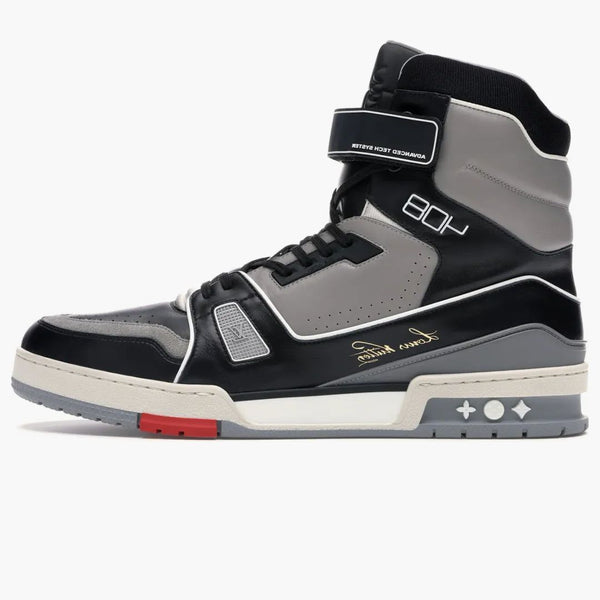 Louis Vuitton Lv Trainer Sneaker Boot High Black Grey