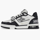 Louis Vuitton Lv Trainer Velcro Strap Monogram Denim Black White