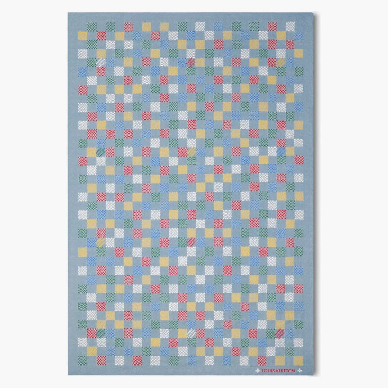 Louis Vuitton Lv Vers Damier Denim Stole Denim Blue