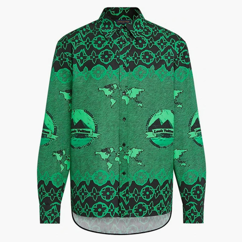 Louis Vuitton Lv Wax Oversized Business Shirt Green