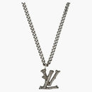 Louis Vuitton Lv Wood Necklace Aged Silver