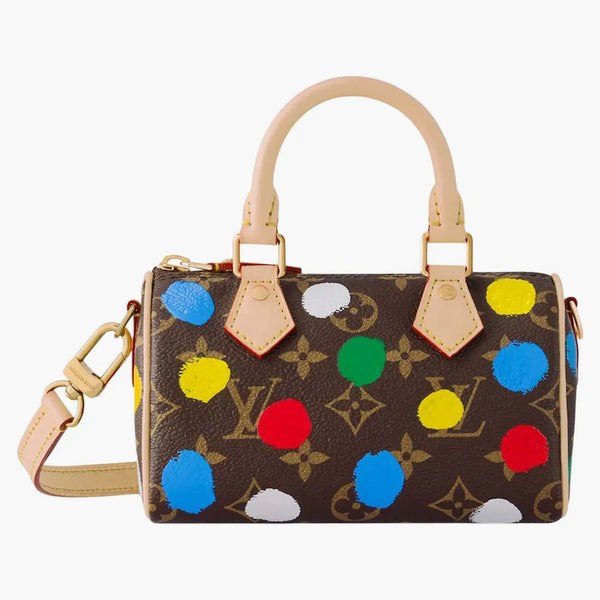 Louis Vuitton Lv X Yk Nano Speedy Handpainted Dots Monogram Multicolor