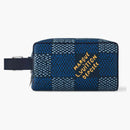 Louis Vuitton Locket Dopp Kit Damier Heritage Blue