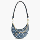 Louis Vuitton Loop Baguette Handbag Denim Jacquard Navy Blue