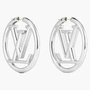 Louis Vuitton Louise Hoop Earrings Silver