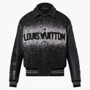 Louis Vuitton Made To Order Embroidered Varisty Blouson Dark Grey