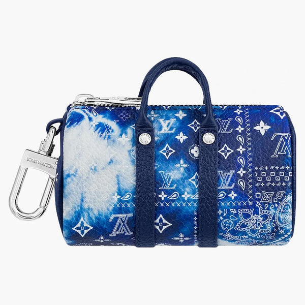 Louis Vuitton Mini Keepall Monogram Bandana Bleached Blue