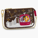 Louis Vuitton Mini Pochette Accessoires Monogram Vivienne Courchevel Fuchsia Lining