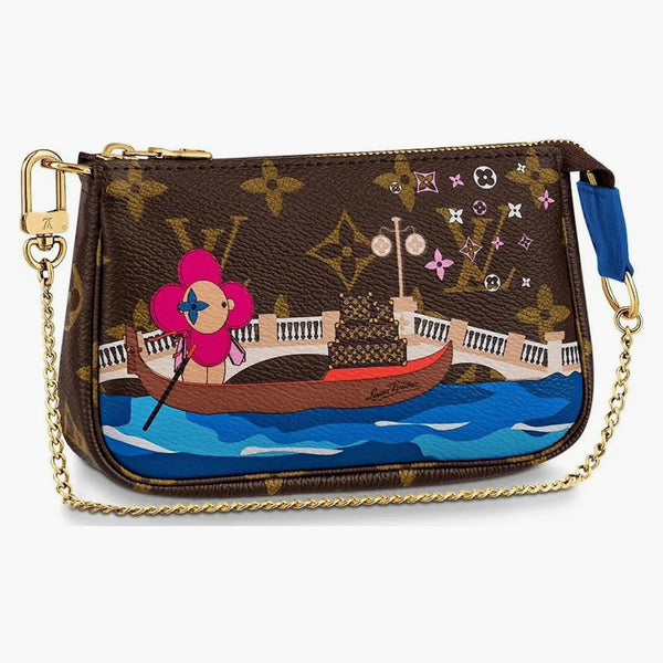 Louis Vuitton Mini Pochette Accessoires Monogram Vivienne Venice Blue Lining