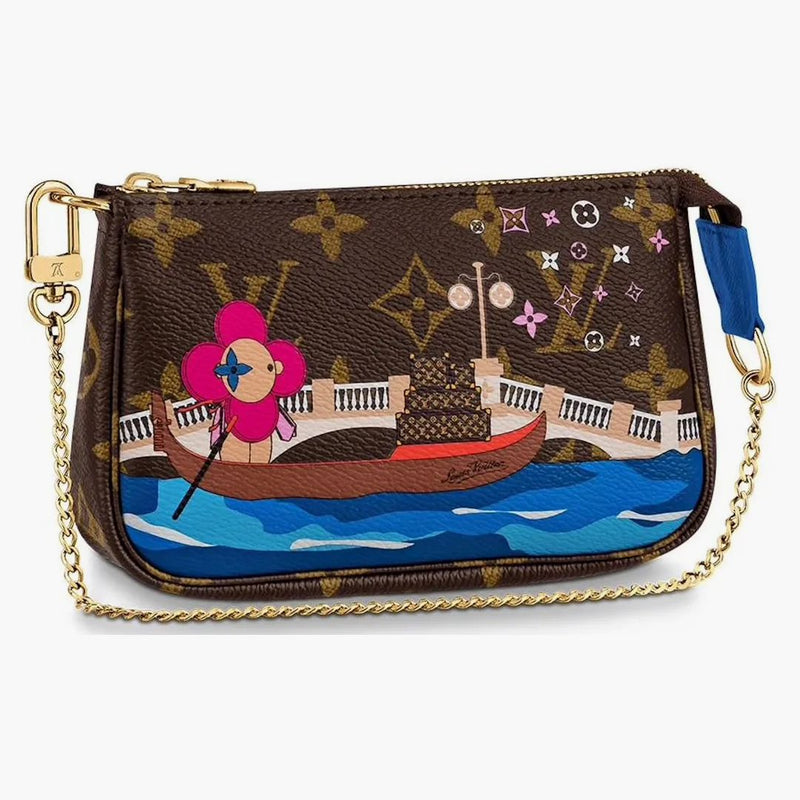 Louis Vuitton Mini Pochette Accessoires Monogram Vivienne Venice Blue Lining