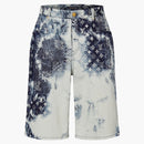 Louis Vuitton Monogram Bandana Baggy Fit Denim Shorts Indigo/white