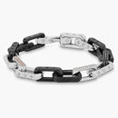 Louis Vuitton Monogram Chain Bracelet Silver/black/ruthenium