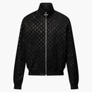 Louis Vuitton Monogram Debossed Suede Tracksuit Jacket Black