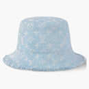 Louis Vuitton Monogram Denim Bucket Hat Denim Blue