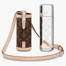 Louis Vuitton Monogram Flask Holder Ebony/beige/steel
