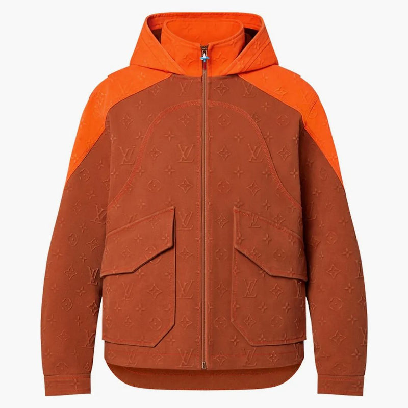 Chaqueta de mezclilla con capucha de Louis Vuitton Monogram Brown