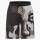 Louis Vuitton Shorts Aus Baumwolljersey Mit Monogramm Und Monogramm Dunkelgrau