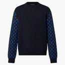 Louis Vuitton Monogram Mix Cashmere Crewneck Total Eclipse