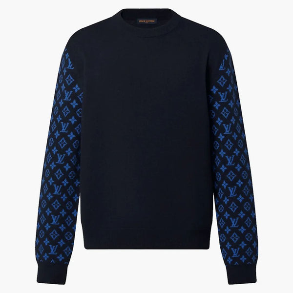 Louis Vuitton Monogram Mix Cashmere Crewneck Total Eclipse