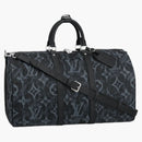 Louis Vuitton Monogram Pastel Noir Canvas Keepall Bandouliere 50