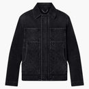 Louis Vuitton Monogram Short Sleeved Denim Workwear Shirt Black