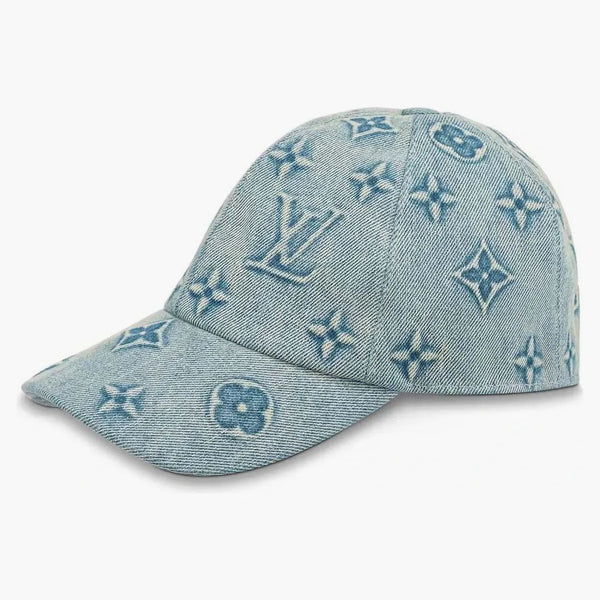 Louis Vuitton Monogram Washed Denim Cap Blue Denim