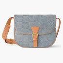 Louis Vuitton Montsouris Messenger Mm Damier Denim 3d Blue Denim