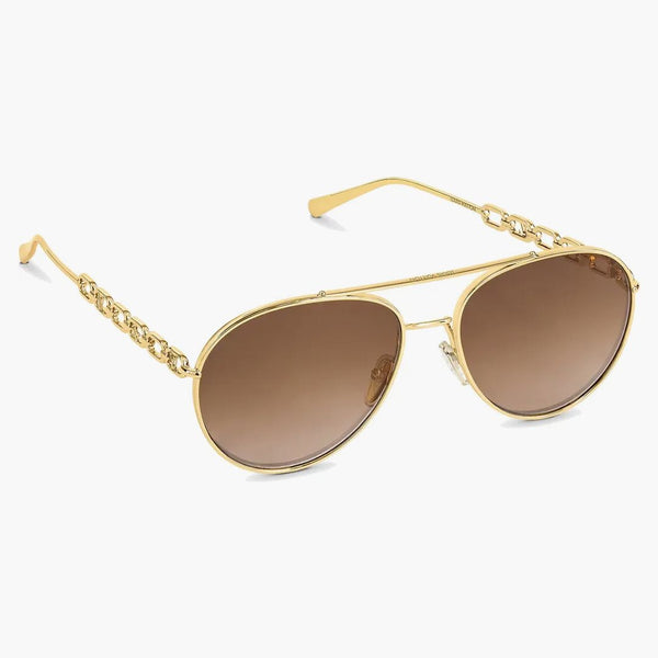 Louis Vuitton My Lv Chain Pilot Sunglasses Gradient Brown (z1539e/w)