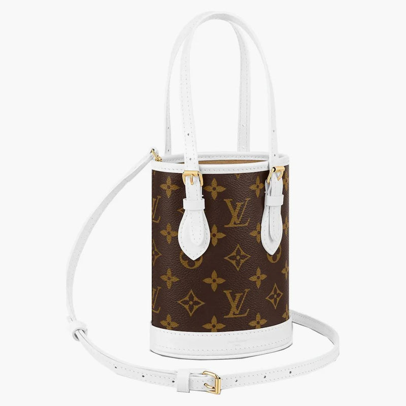 Louis Vuitton Nano Bucket White/brown