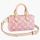 Louis Vuitton Nano Speedy Denim Jacquard Pink