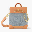 Louis Vuitton Nano Steamer Damier Denim 3d Blue Denim