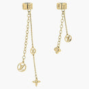 Louis Vuitton Nanogram Earphone Earrings Gold