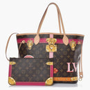 Louis Vuitton Neverfull Monogram Tromp L'oeil Screen Mm Pink/beige Lining