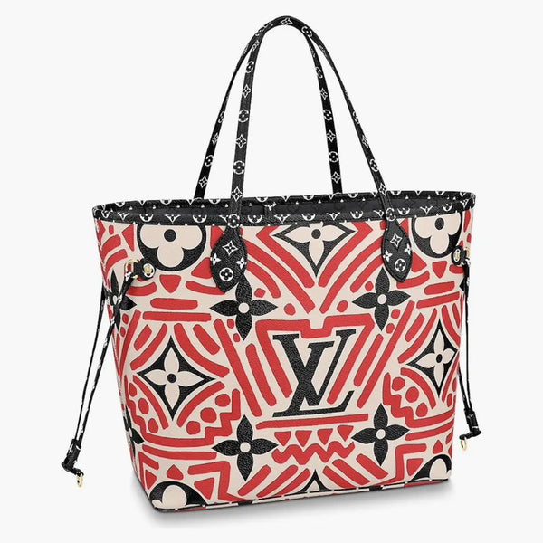 Louis Vuitton Crafty Neverfull Mm Cream/red