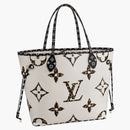 Louis Vuitton Neverfull Monogram Giant Jungle (without Pouch) Mm Ivory/havana Beige