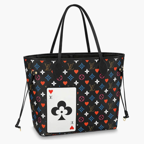 Louis Vuitton Neverfull With Pouch Game On Monogram Black