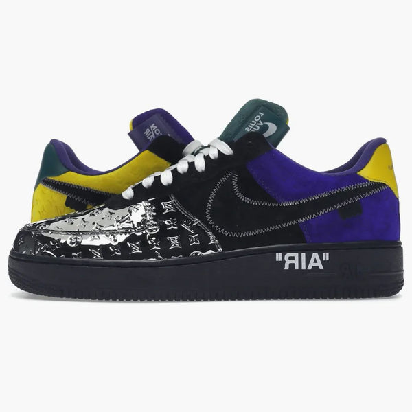 Louis Vuitton Nike Air Force 1 Low By Virgil Abloh Black Metallic Silver