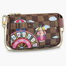 Louis Vuitton Pochette Accessories Damier Ebene Vivienne Holiday Mini Rose Ballerine Pink