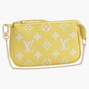 Louis Vuitton Pochette Accessories Mini Monogram Empreinte Embossed Lemon Curd Yellow