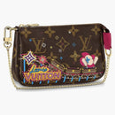 Louis Vuitton Pochette Accessories Monogram Vivienne Holiday Mini Rose Pivoine Pink