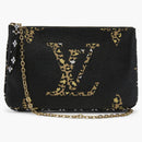 Louis Vuitton Pochette Double Zip Monogram Giant Jungle Black Multicolor