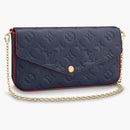 Louis Vuitton Pochette Felicie Monogram Empreinte Marine Rouge