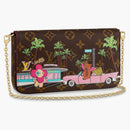 Louis Vuitton Pochette Felicie (with Removable Zipped Pocket And 8 Slot Flat Pocket) Monogram Vivienne Fuchsia Pink