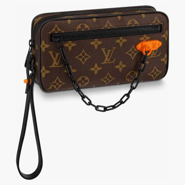 Louis Vuitton Pochette Volga Monogram Black Hardware Brown