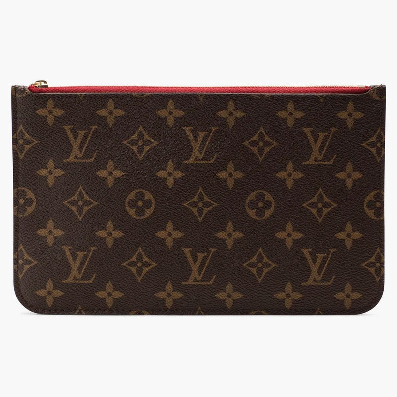 Louis Vuitton Pochette Monogram Mm/gm Cerise Lining