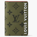 Louis Vuitton Pocket Organizer Khaki Green/vermillion Red