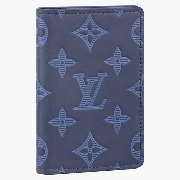 Louis Vuitton Pocket Organizer Monogram Shadow Navy Blue